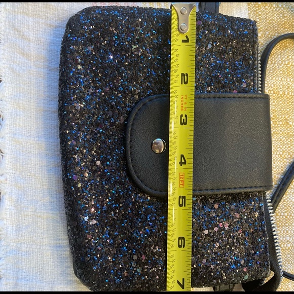 Wild Fable Black Glitter Crossbody Mini Purse - Picture 8 of 8